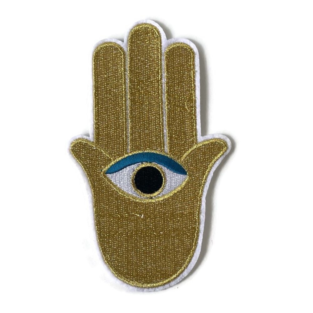 Hamsa Turkish Evil Eye Embroidered Patch